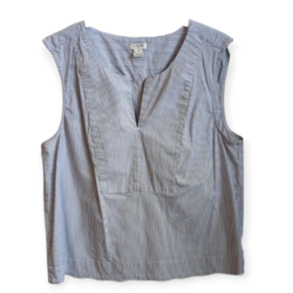 J. Crew Factory Blue Striped Blouse Size 12